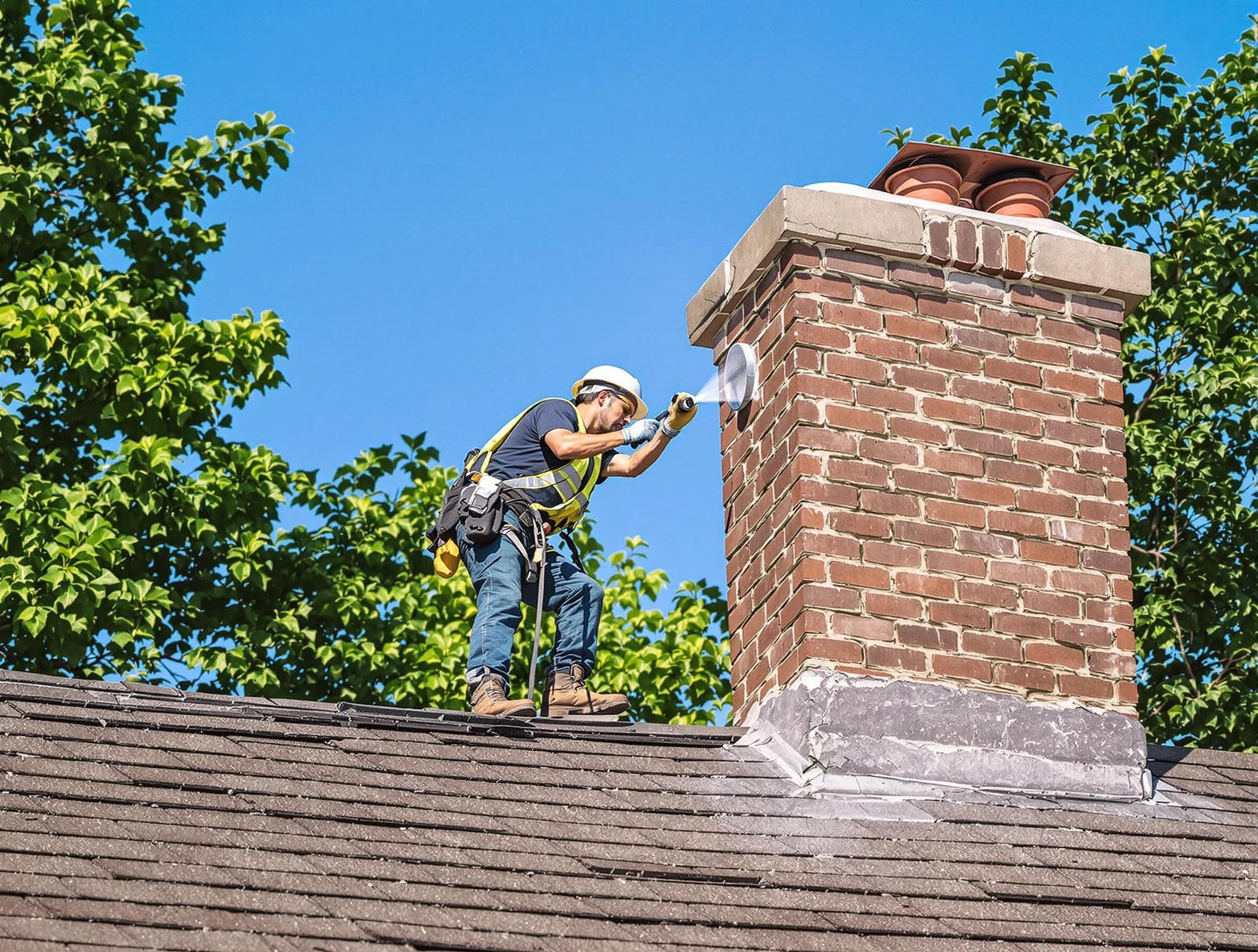 Milton Chimney Sweep performing an inspection with advanced tools in Milton, GA