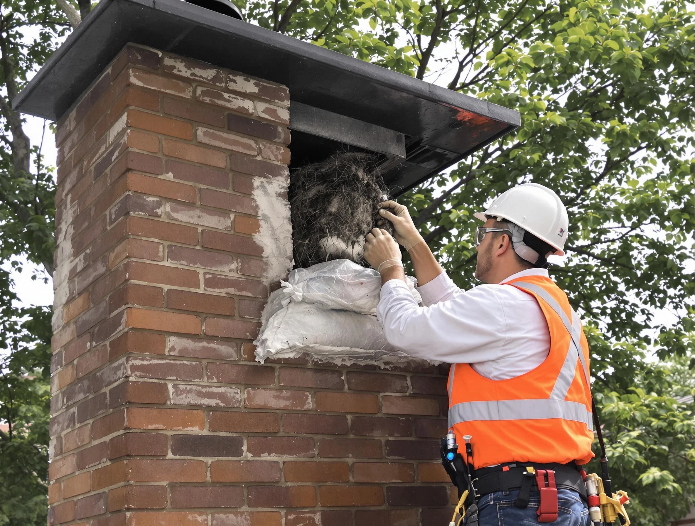 Humane removal of debris and animals by Milton Chimney Sweep in Milton, GA