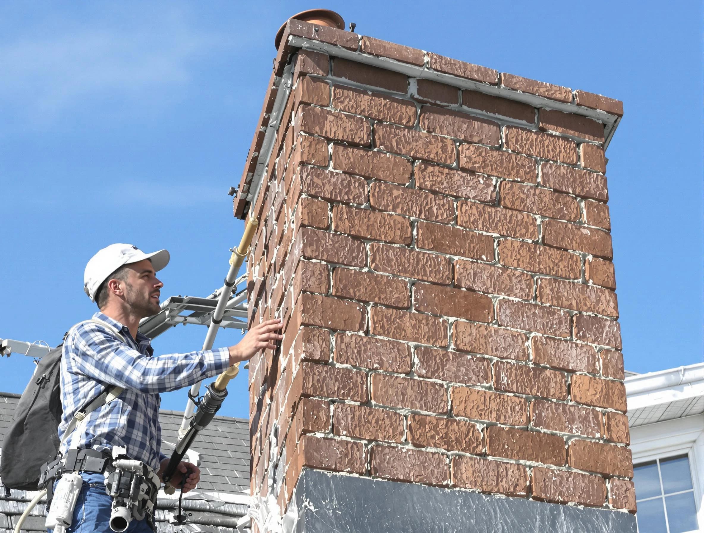 Brickwork for a chimney rebuild by Milton Chimney Sweep in Milton, GA