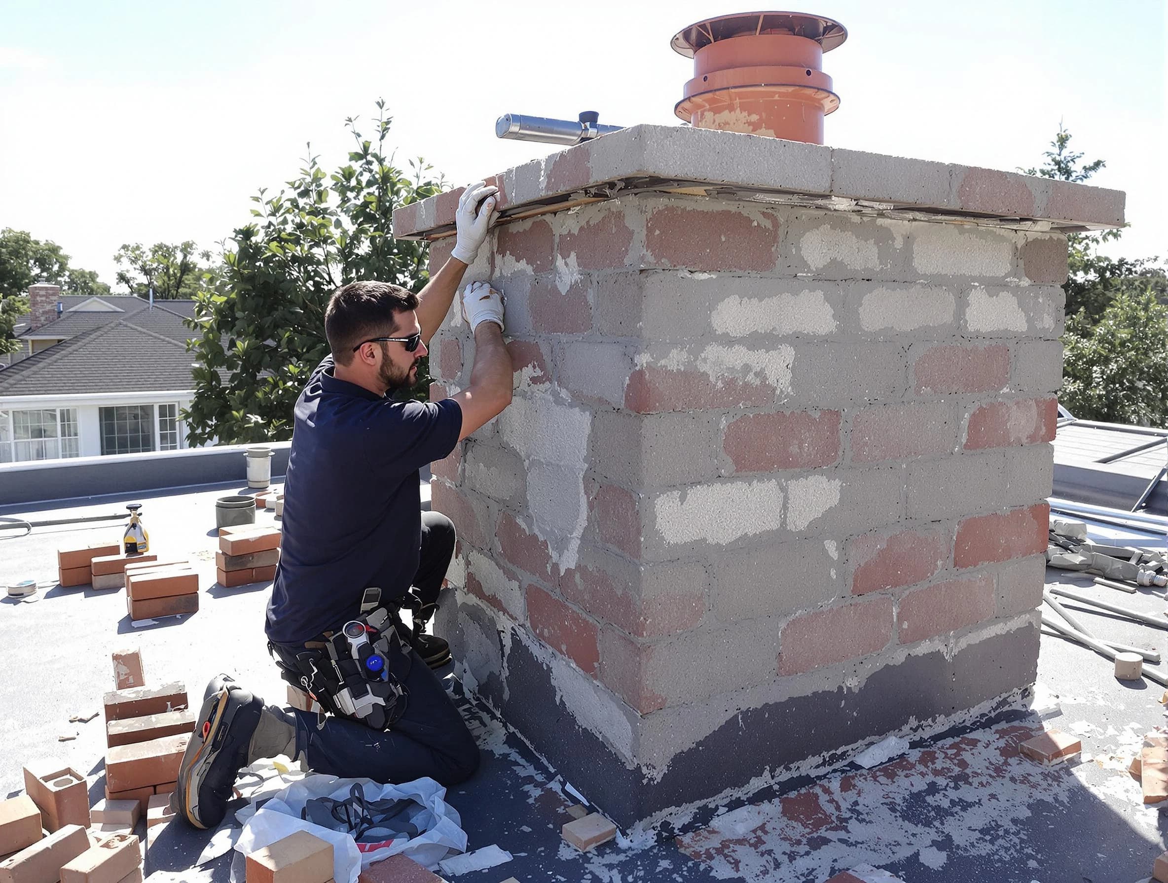 Advanced chimney repair process by Milton Chimney Sweep in Milton, GA