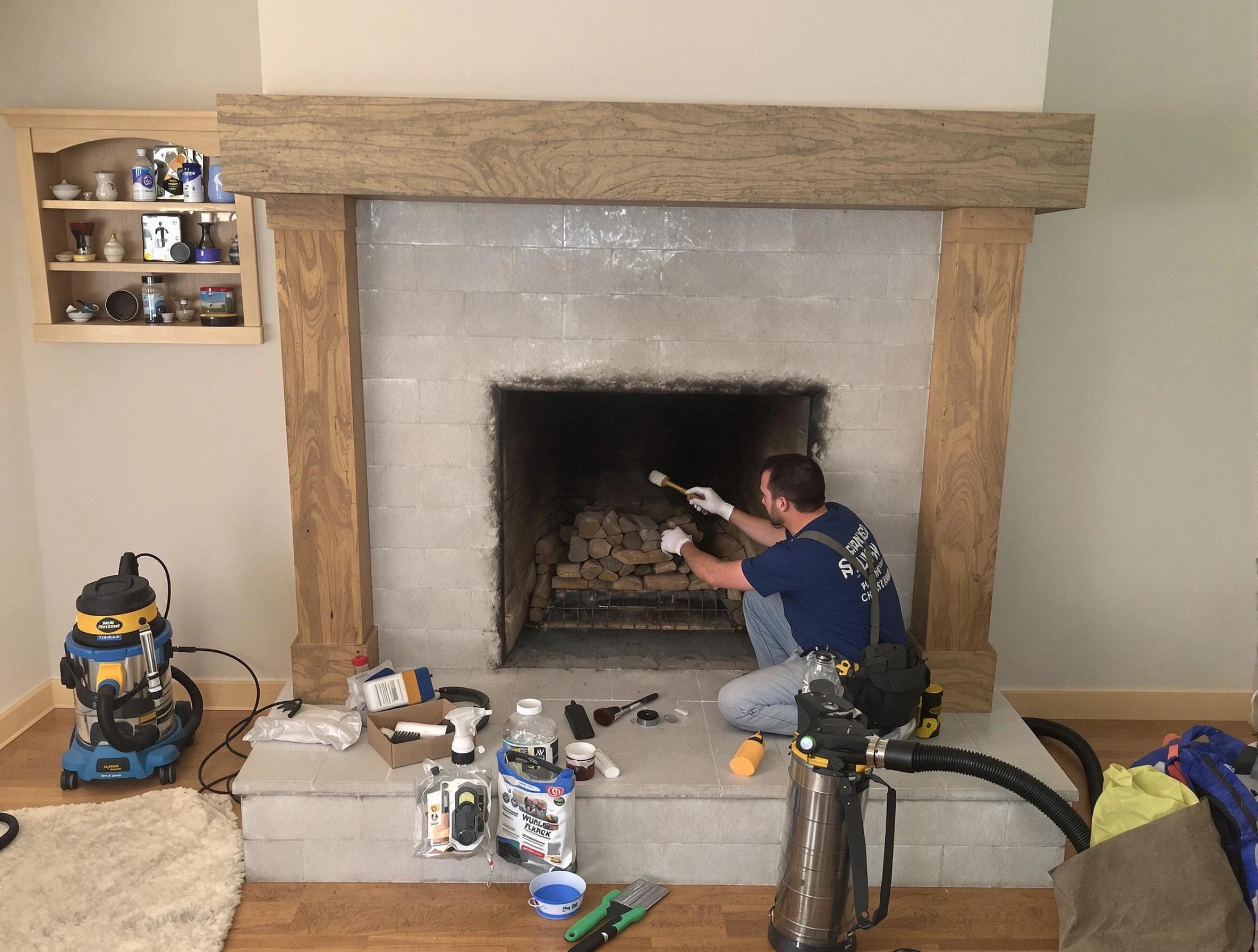 Detailed creosote removal process by Milton Chimney Sweep in Milton, GA