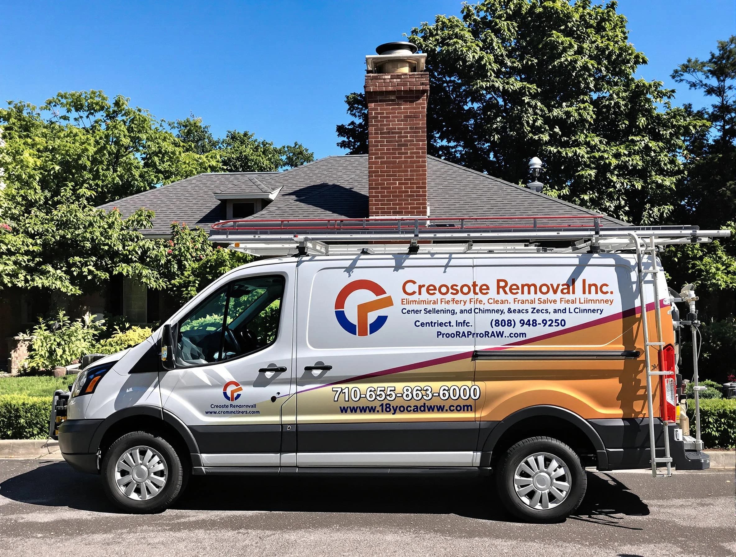 Milton Chimney Sweep technician removing creosote safely in Milton, GA