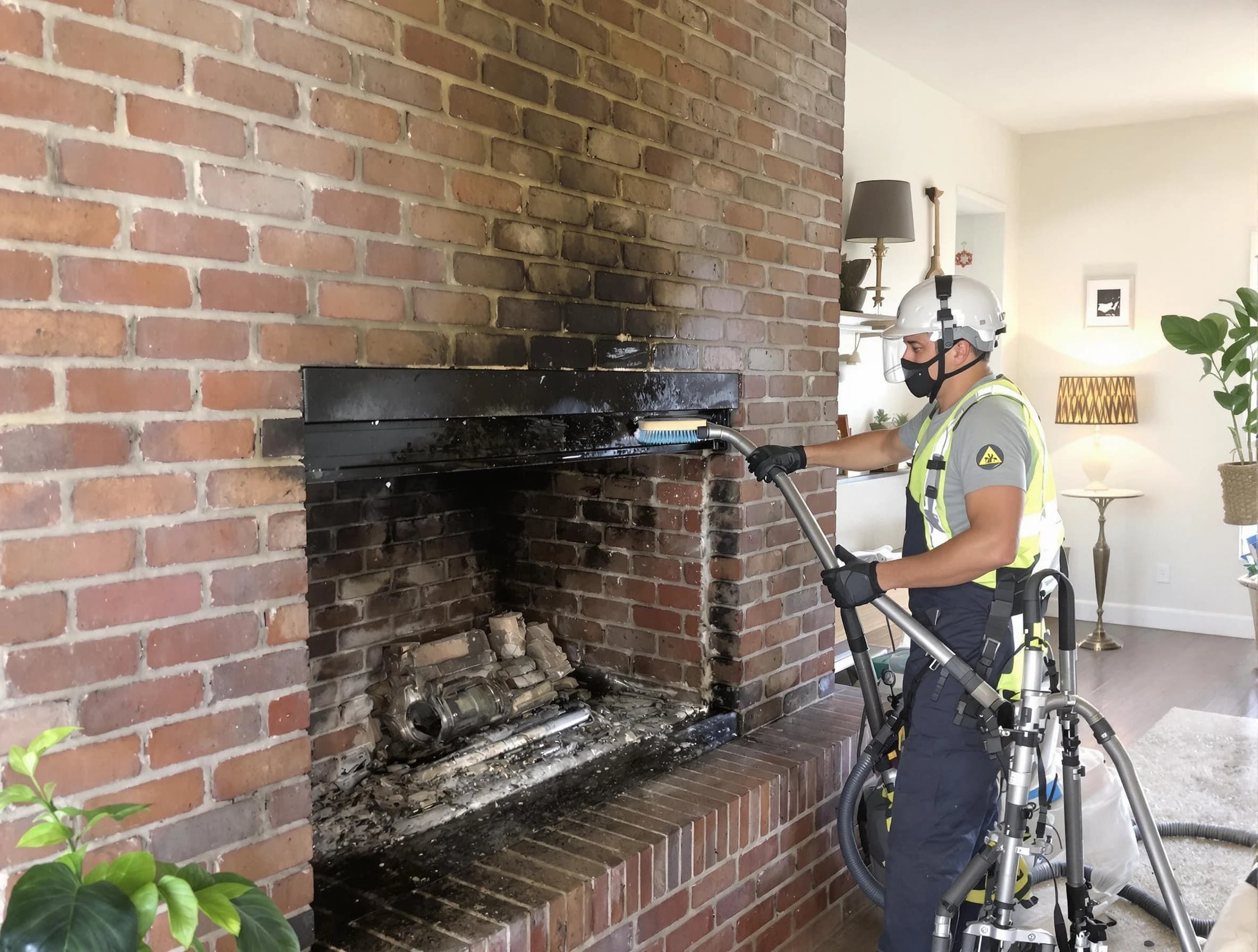Milton Chimney Sweep providing fireplace cleaning services in Milton, GA