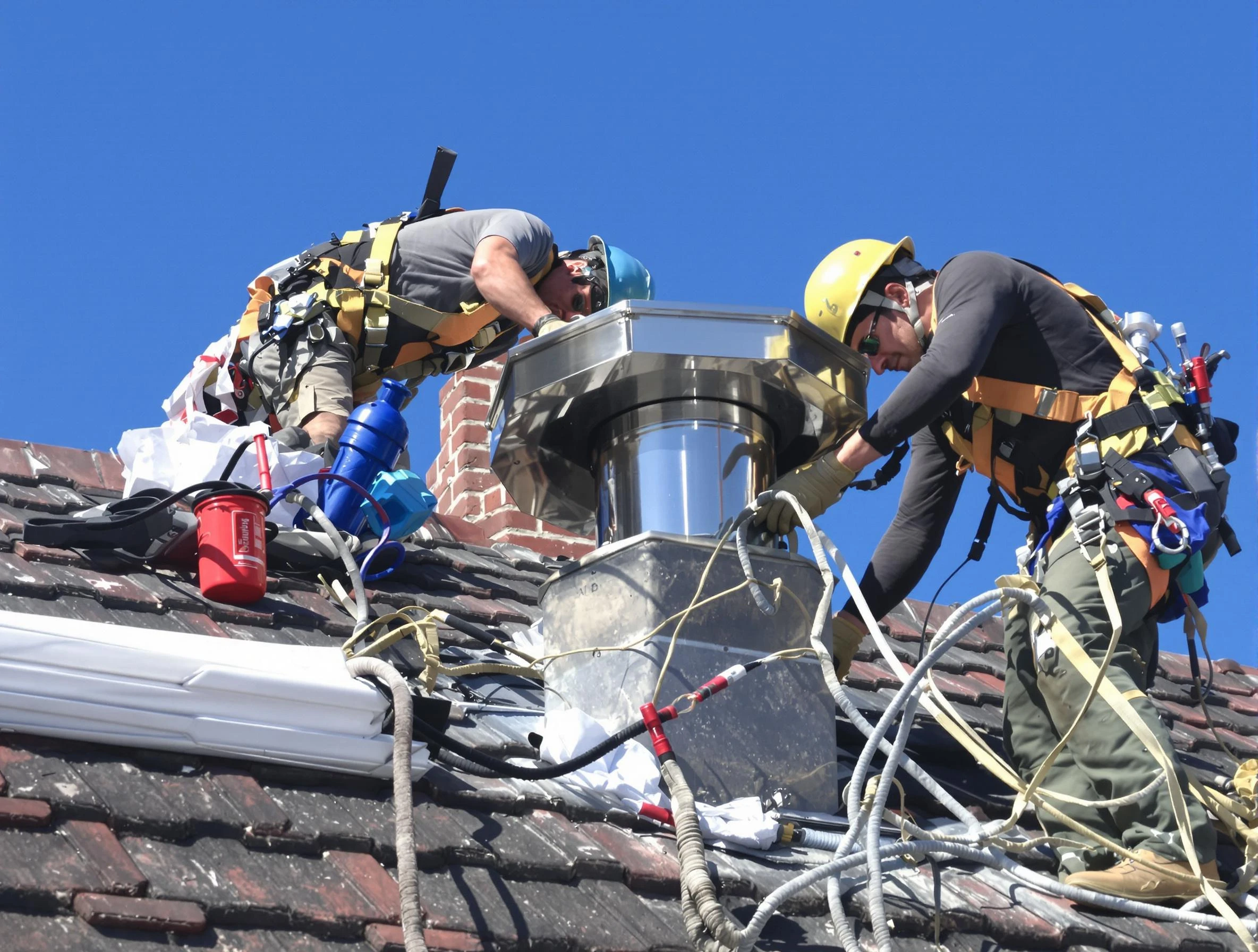 Protective chimney cap installed by Milton Chimney Sweep in Milton, GA