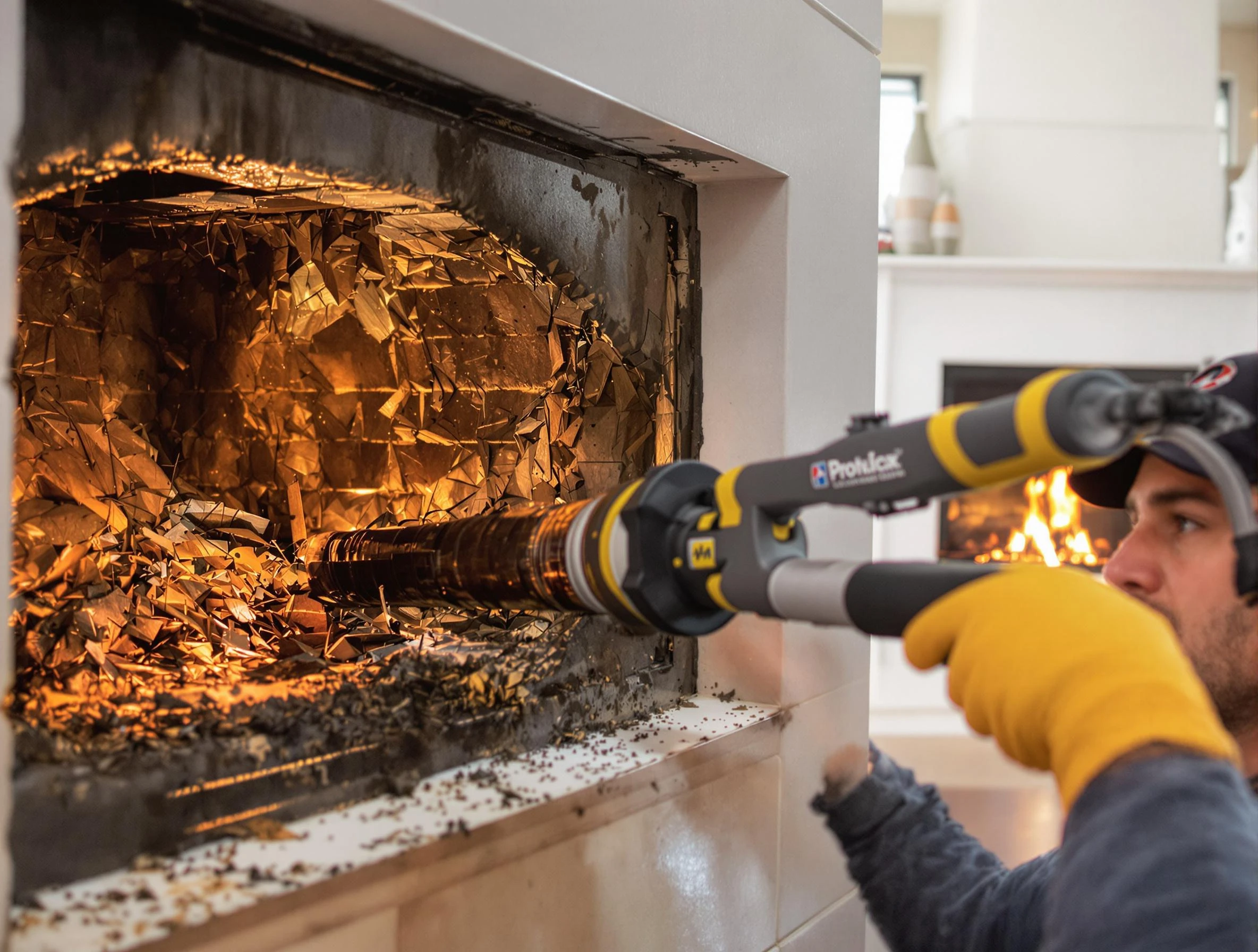 Professional chimney cleaning by Milton Chimney Sweep in Milton, GA