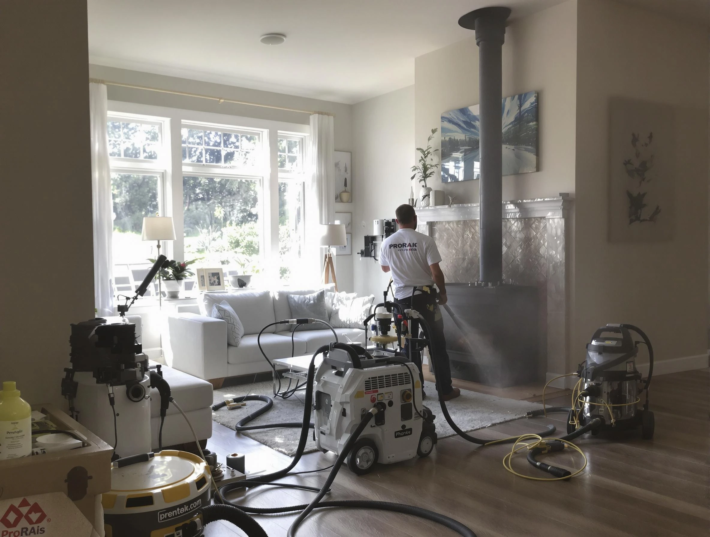 Soot removal service by Milton Chimney Sweep for a fireplace in Milton, GA